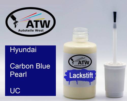 Hyundai, Carbon Blue Pearl, UC: 20ml Lackstift, von ATW Autoteile West.